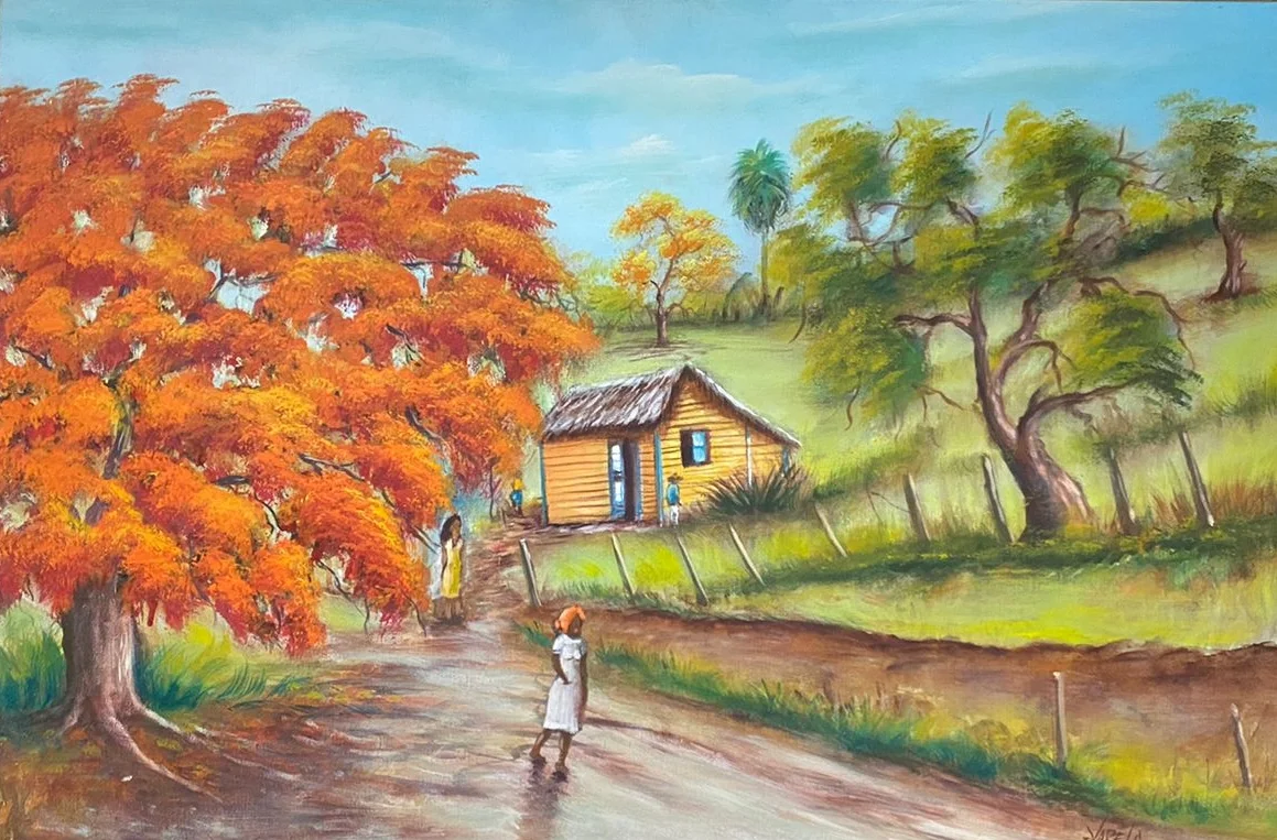 Pintura titulada Paisaje Dominicano, Percepción